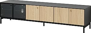 Tumba pentru televizor IKEA Boastad 181x42x45 Negru/Furnir stejar