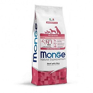 Hrana uscata pentru caini Monge ALL BREED PUPPY Beef/Rice 12kg