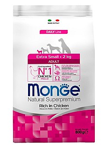 Hrana uscata pentru caini Monge EXTRA SMALL ADULT 800gr