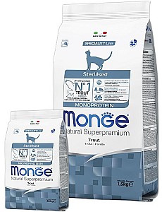 Hrana uscata pentru pisici Monge STERILISED MONOPROTEIN TROUT 400gr