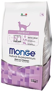 Сухой корм для кошек Monge STERILISED 1.5kg Chicken