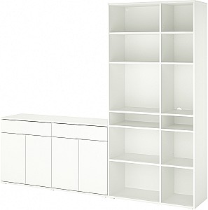 Стеллаж IKEA Vihals 235x37x200 Белый