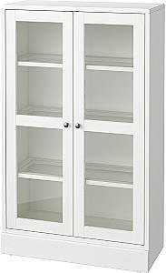 Dulap cu vitrina IKEA Havsta 81x37x134 Alb