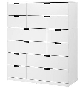 Comoda IKEA Nordli 12 sertare 120x145 Alb