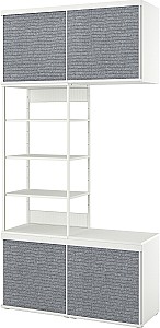 Стеллаж IKEA Platsa/Larkollen 120x42x241 Белый/Темно Серый