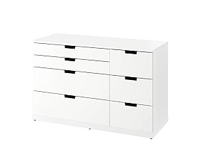 Comoda IKEA Nordli 7 sertare 120x76 Alb