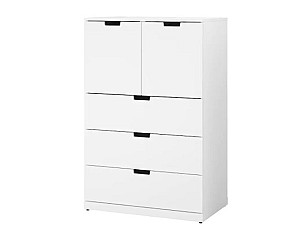 Комод IKEA Nordli 5 ящиков 80x122 Белый