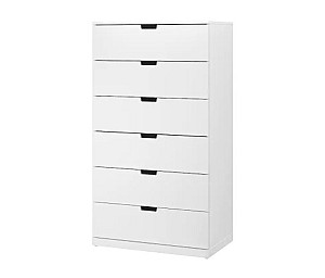 Комод IKEA Nordli 6 ящиков 80x145 Белый