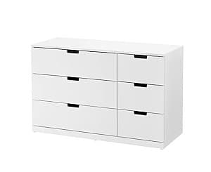 Comoda IKEA Nordli 6 sertare 120x76 Alb