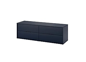 Comoda IKEA Nordmela black-blue (4 sertare) 159×50 cm