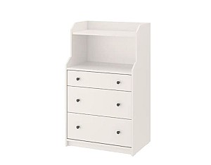 Comoda IKEA Hauga cu polita/3 sertare 70x116 Alb
