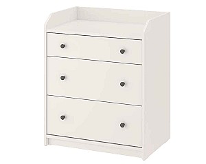 Комод IKEA Hauga 3 ящика 70x84 Белый