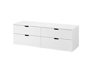 Comoda IKEA Nordli 4 sertare 160x54 Alb