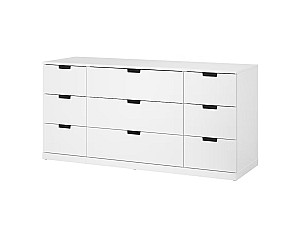 Comoda IKEA Nordli 9 sertare 160x76 Alb