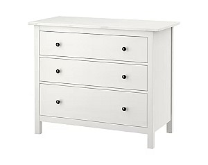 Comoda IKEA Hemnes 3 sertare 108x96 Vopsit Alb