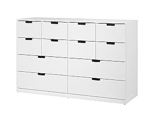 Comoda IKEA Nordli 12 sertare 160x99 Alb