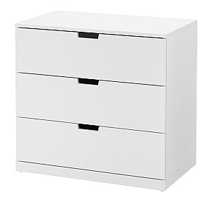 Комод IKEA Nordli 3 ящика 80x76 Белый