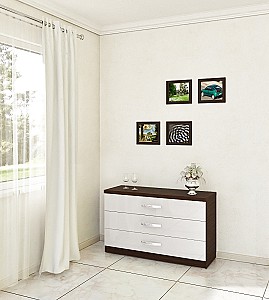 Comoda PS КХ-120(3 ser.) mocco/crem Bianco
