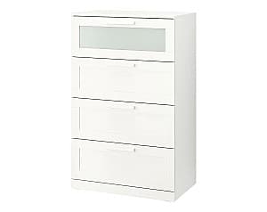 Комод IKEA Brimnes 4 ящика 78x124 Белый/Матовое Стекло