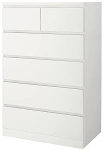 Comoda IKEA Malm 6 sertare 80x123 Alb