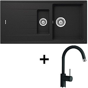 Раковина на кухню SCHOCK Набор Element D-150 Onyx+Plutos Onyx