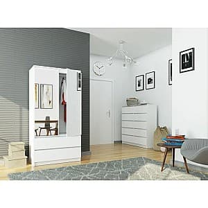 Детский шкаф Akord S90 2D2SZ 2 Lustro White