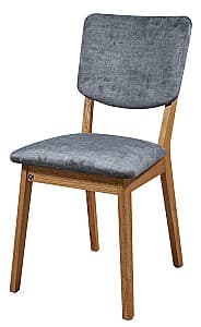 Scaun din lemn MobiCasa Mary Natural(Maro)/Vogue 16(Gri)