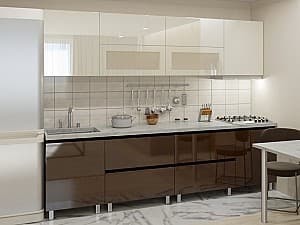 Кухонный гарнитур PS Gola-5 2.8 m High Gloss Brown