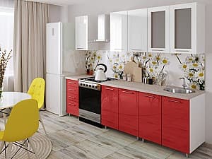 Set bucatarie PS Lena 2.0m Red/White